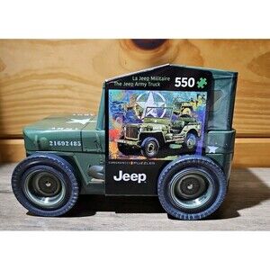 EuroGraphics 1941 Willys MB Jeep Army Truck 550pc Puzzle Tin Sealed